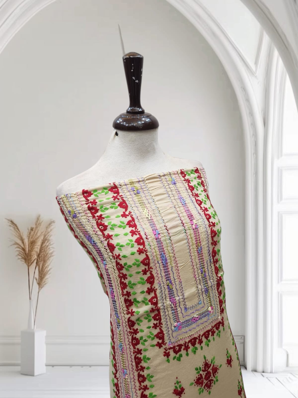Tarkashi lawn hand embroidered shirt