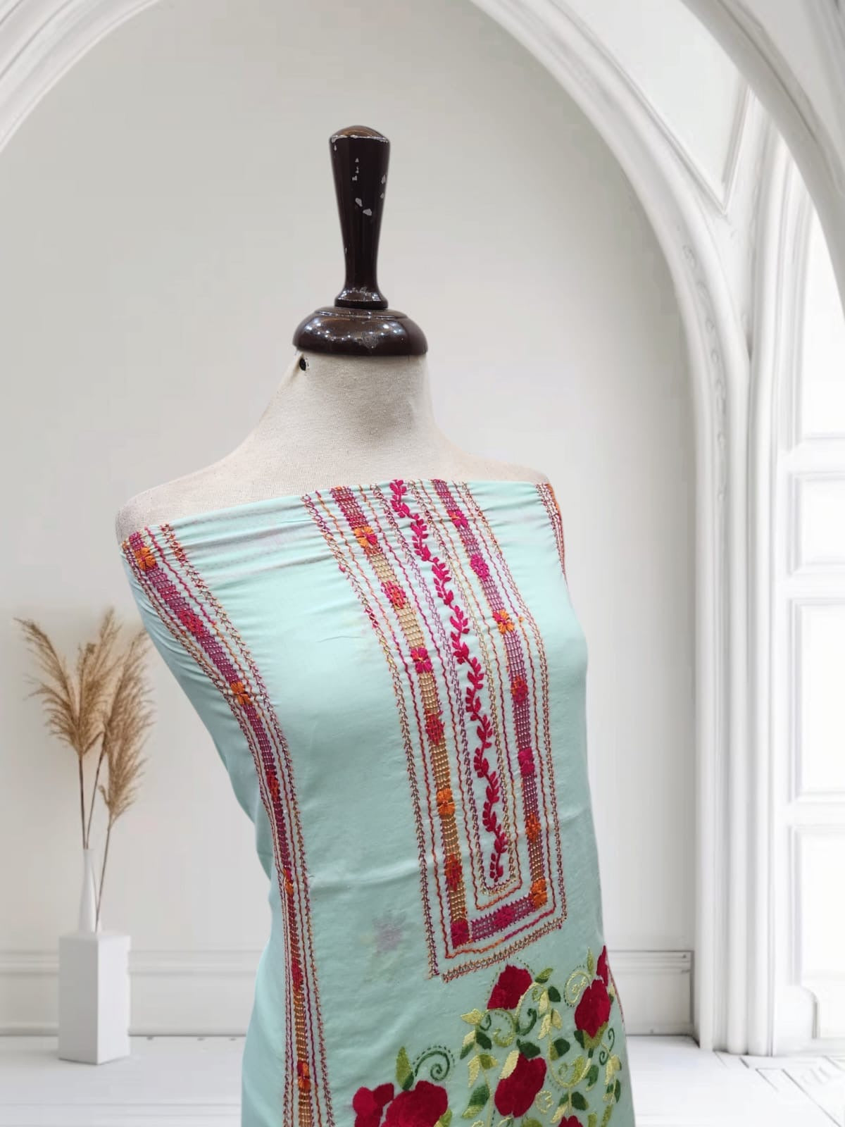 Tarkashi lawn hand embroidered shirt