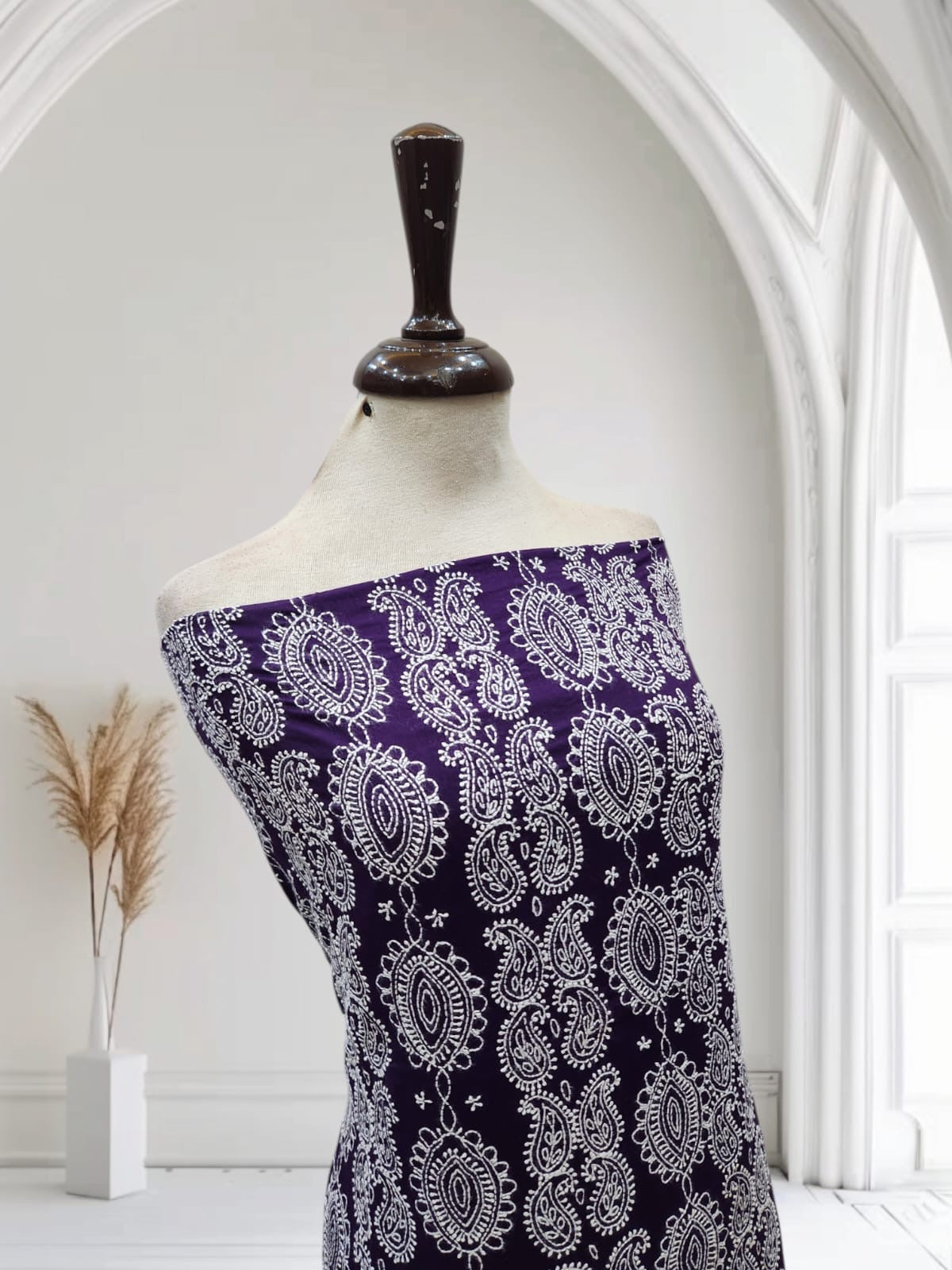 Lawn hand embroidered Jaal shirt