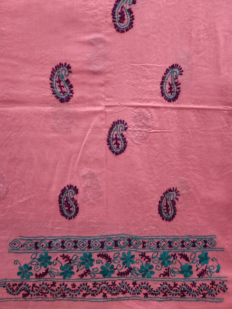 Lawn casual hand embroidered shirt
