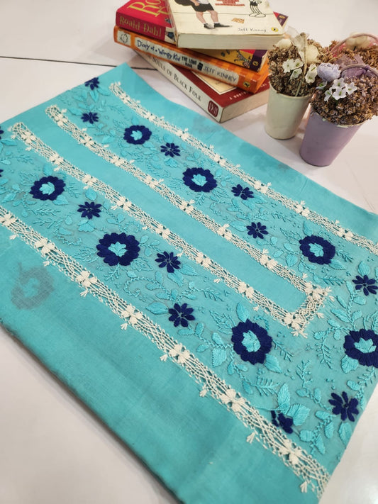 Tarkashi lawn hand embroidered shirt