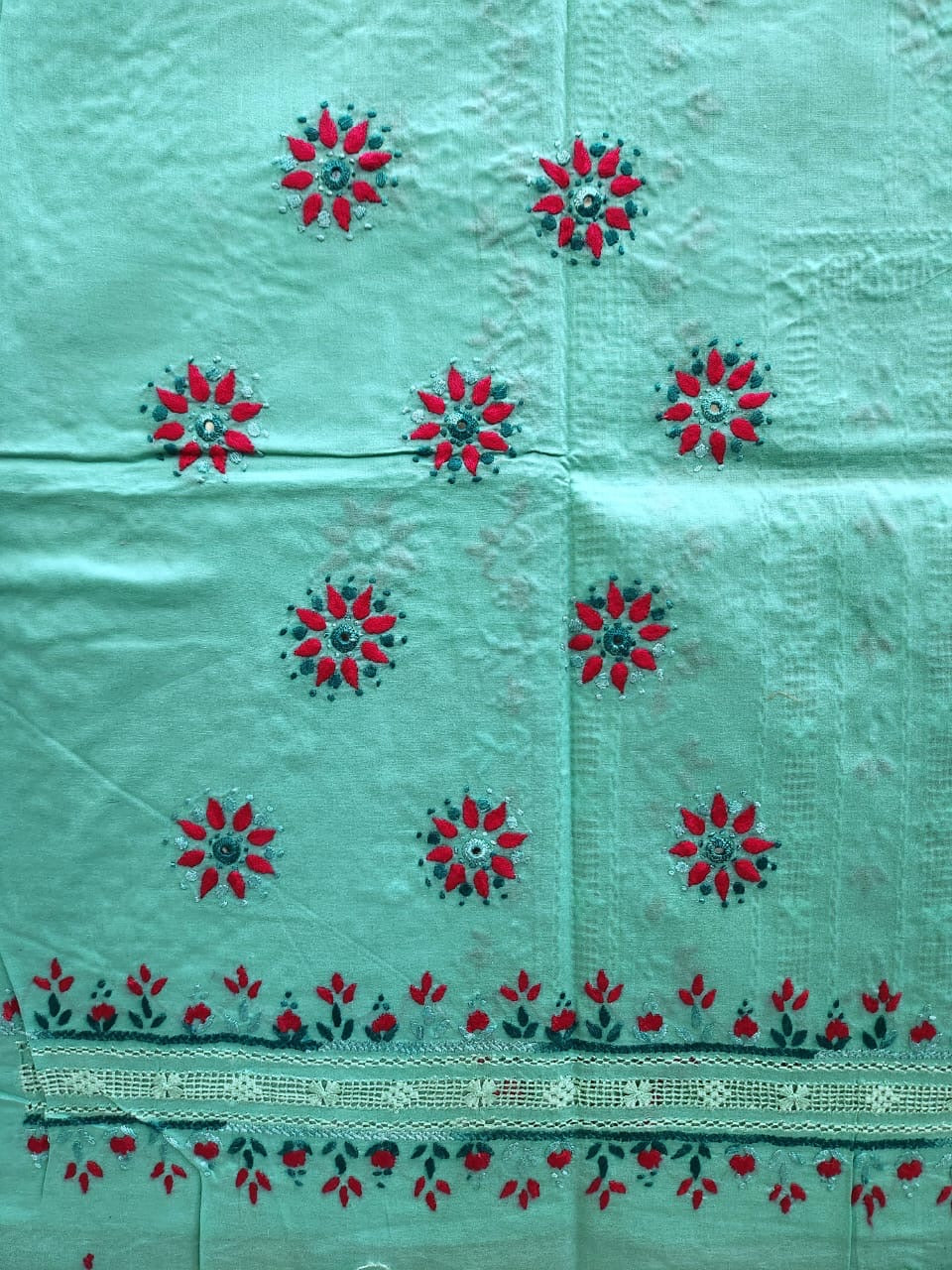 Tarkashi lawn hand embroidered shirt