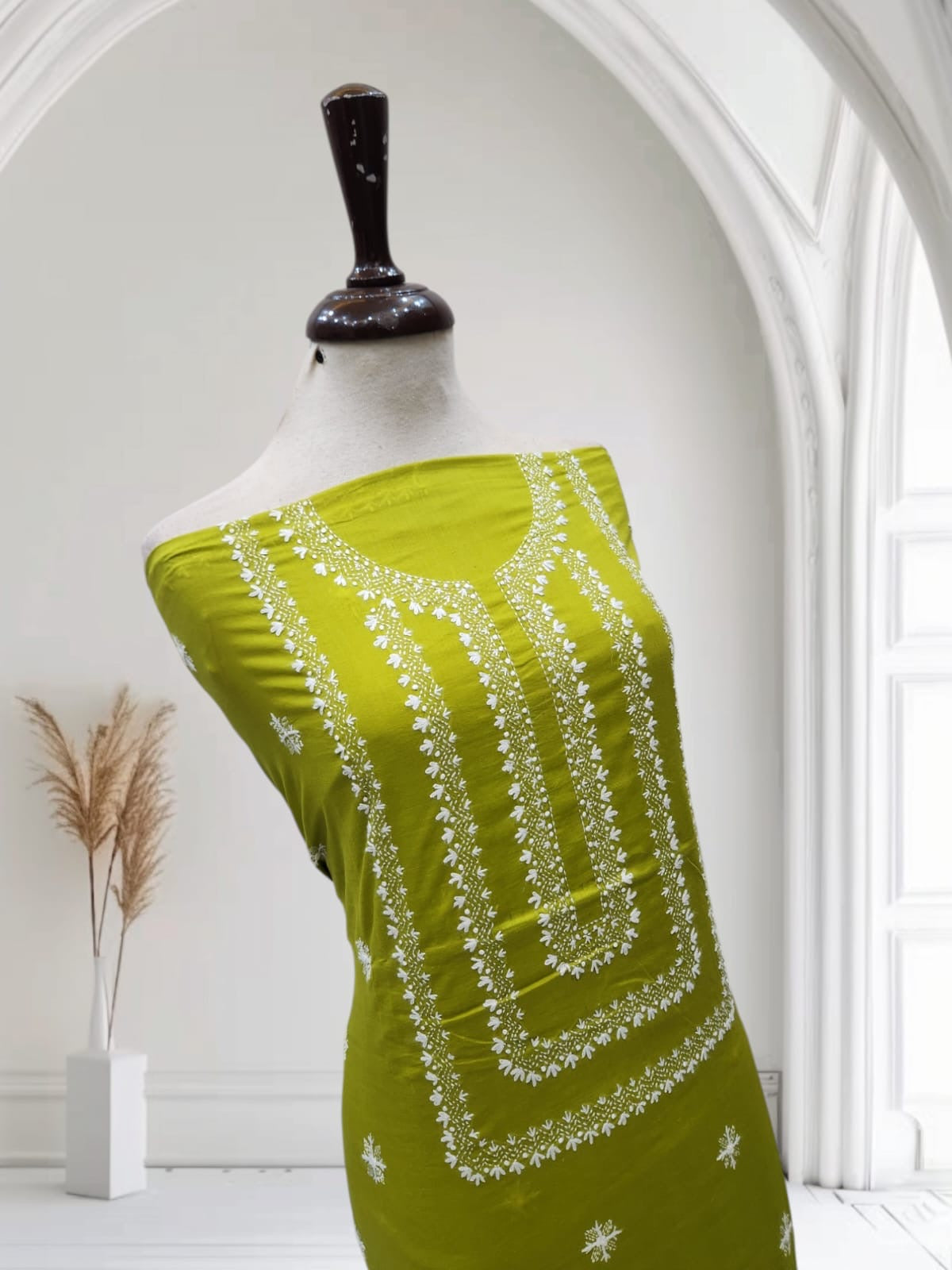 Kanthakari lawn hand embroidered shirt