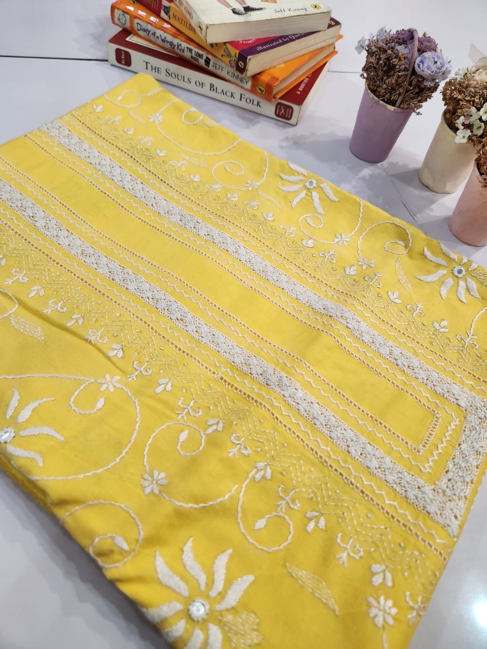 Tarkashi lawn hand embroidered shirt