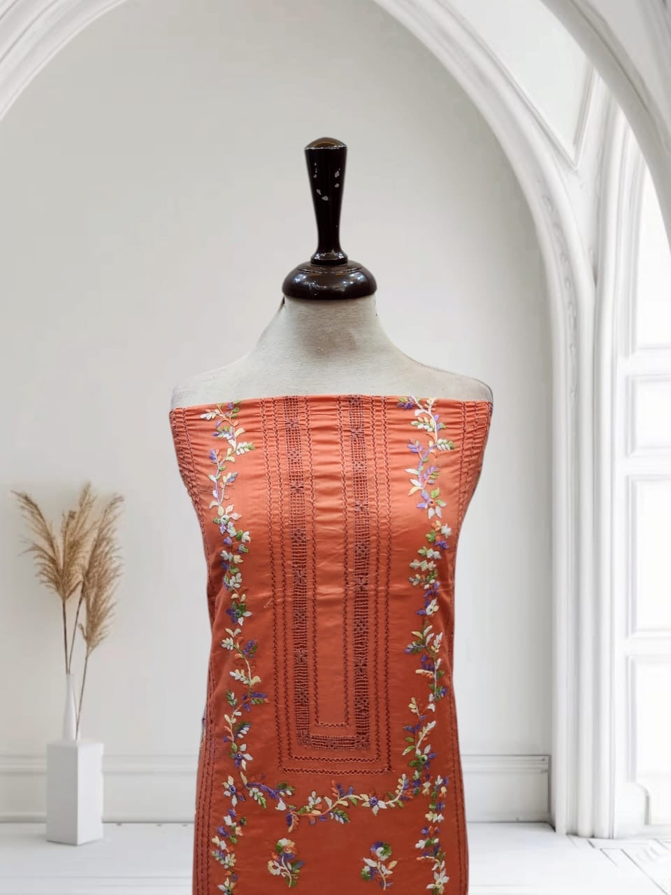 Tarkashi lawn hand embroidered shirt