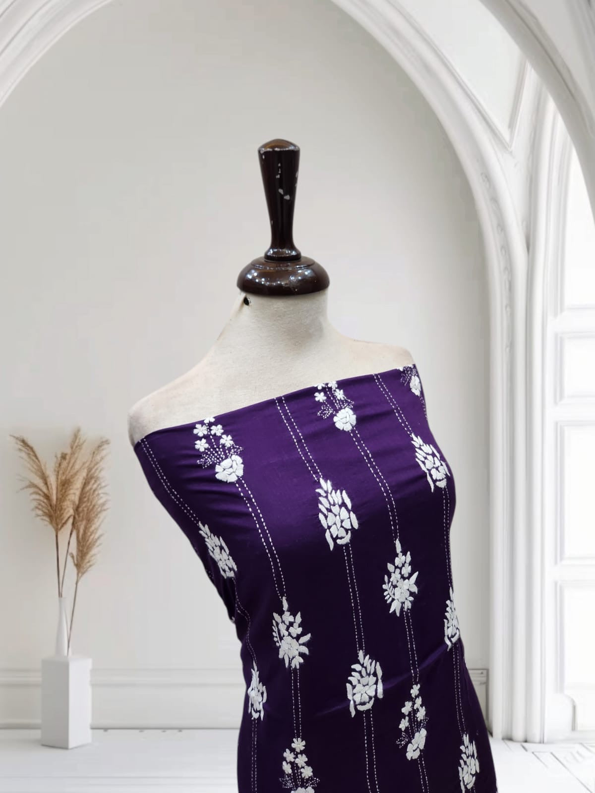 Lawn hand embroidered jaal style shirt
