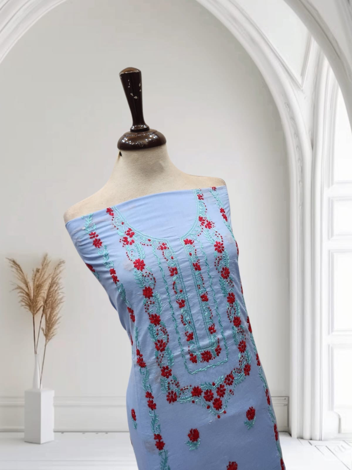 Lawn hand embroidered shirt