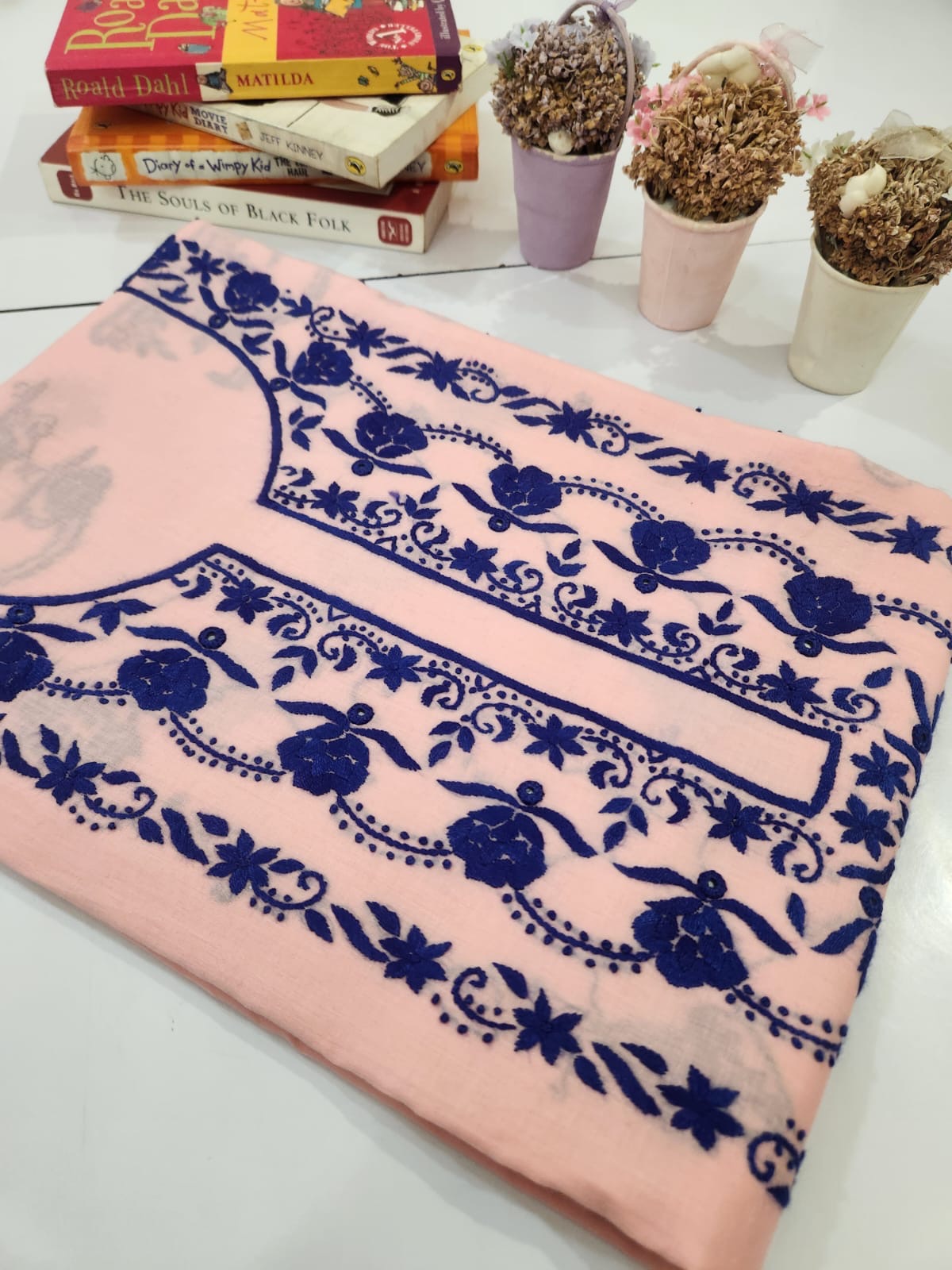 Lawn hand embroidered shirt