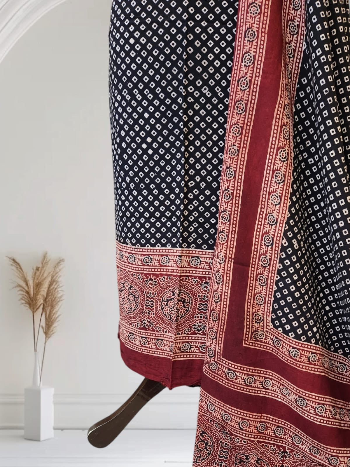 Linen Natural dyed 2pc shirt dupatta