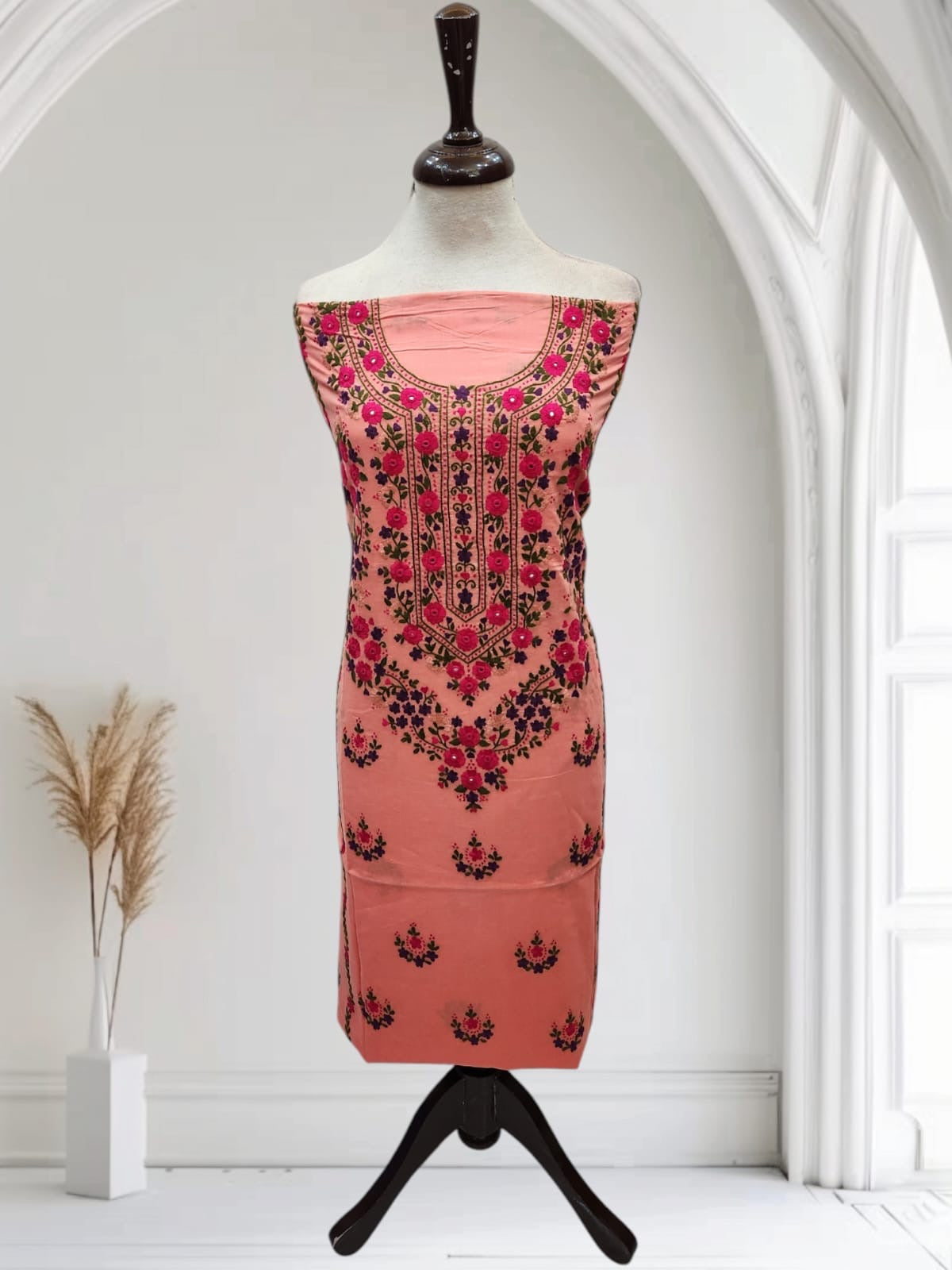 Most demanding lawn hand embroidered shirt