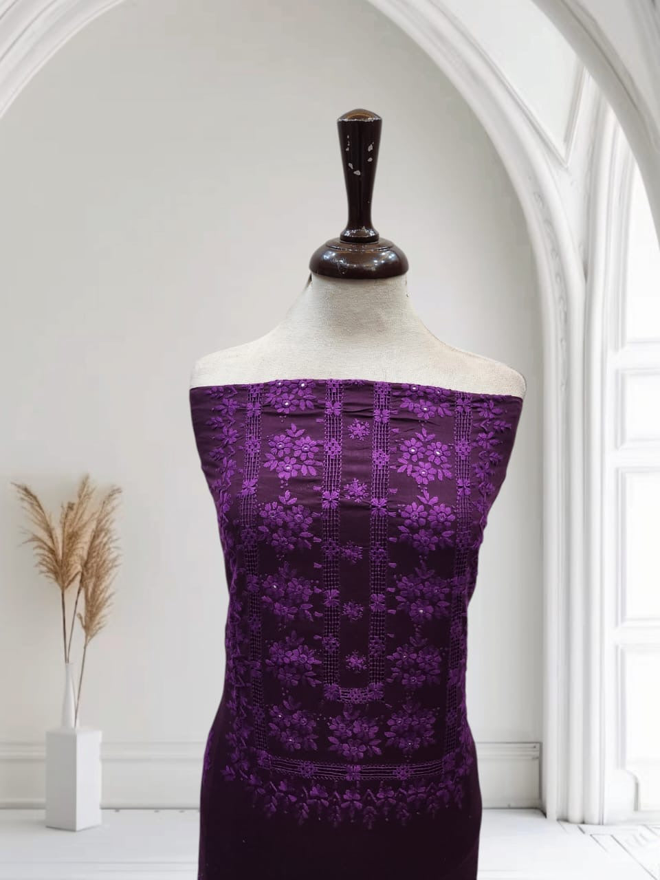 Tarkashi lawn hand embroidered shirt