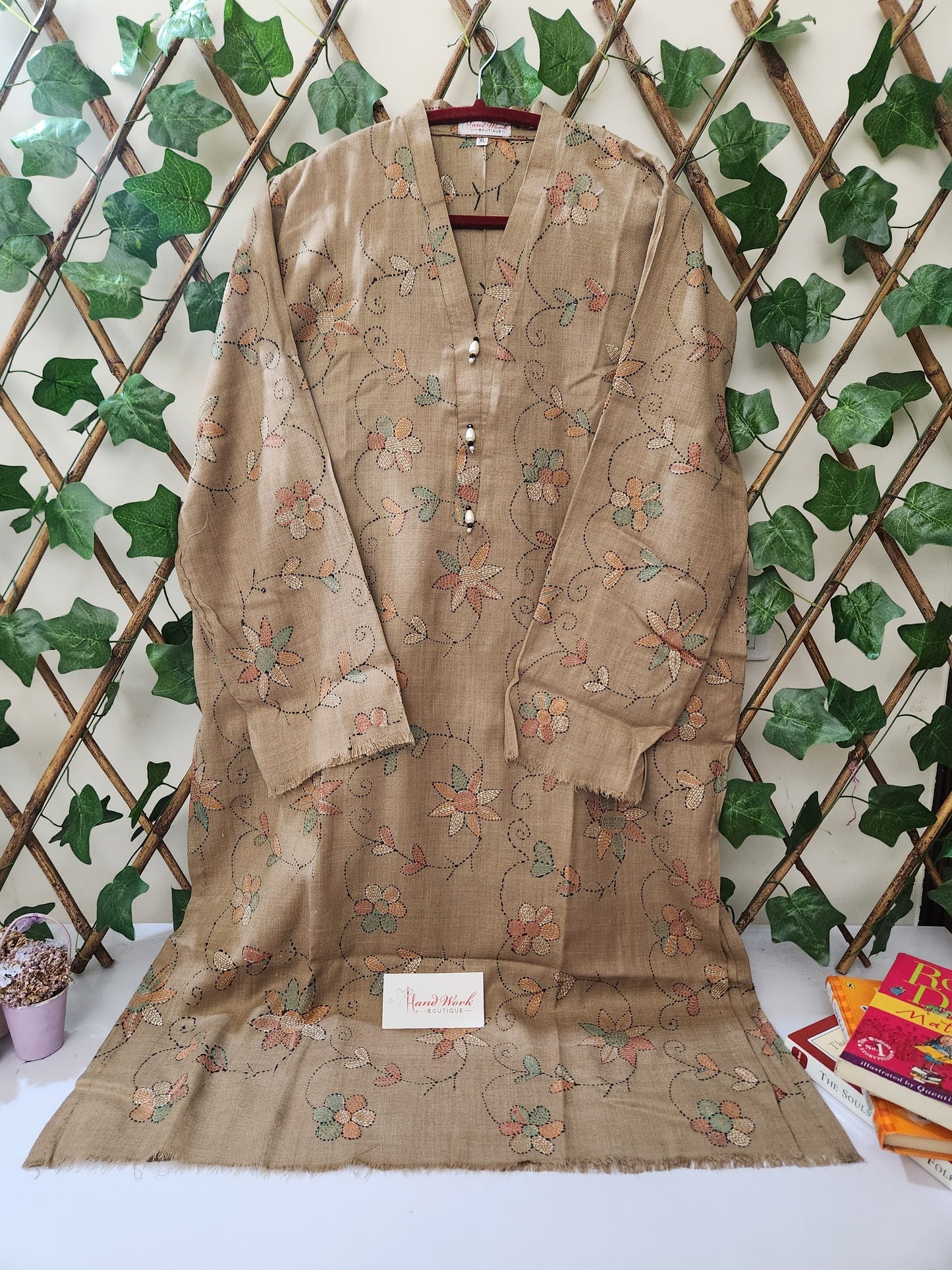 Pashmina Kanthakari kurta size XL