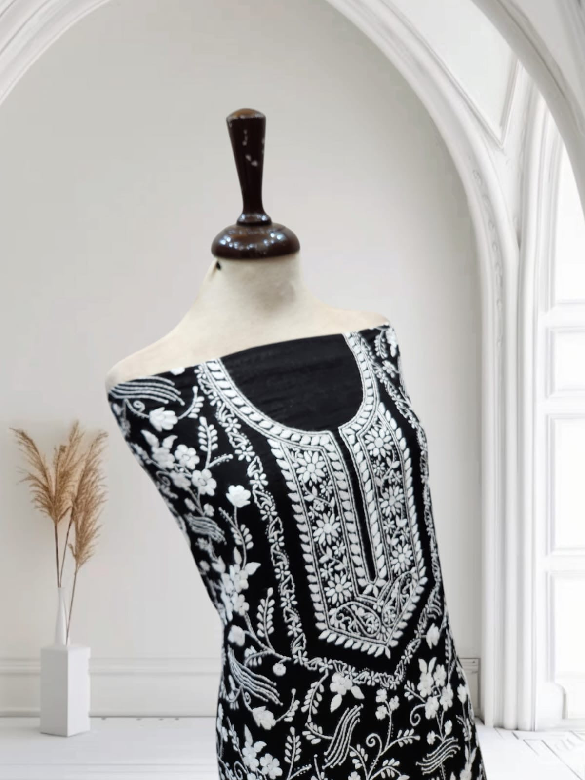Exclusive lawn hand embroidered shirt