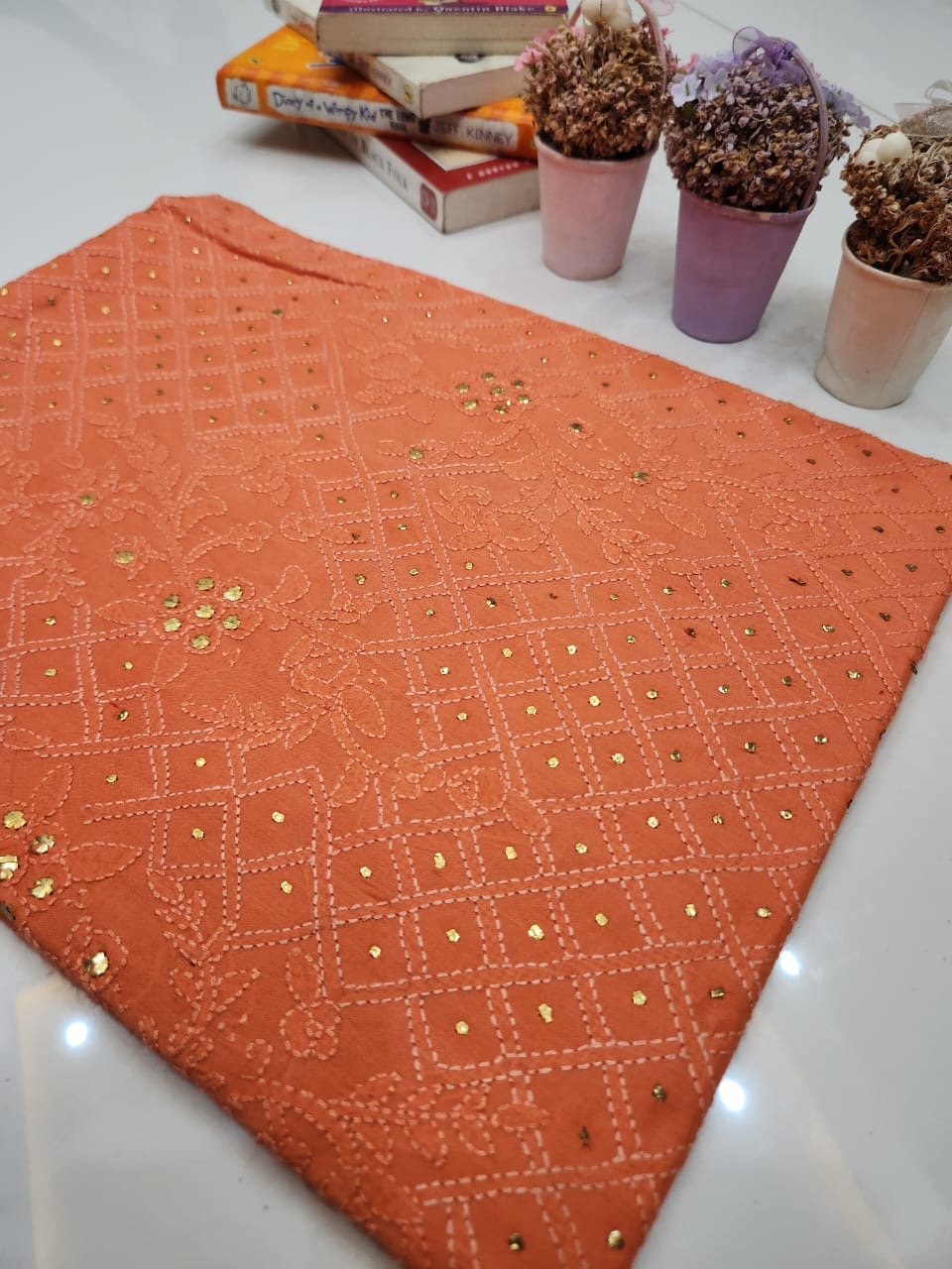 Chikankari Mukesh Lawn Shirt
