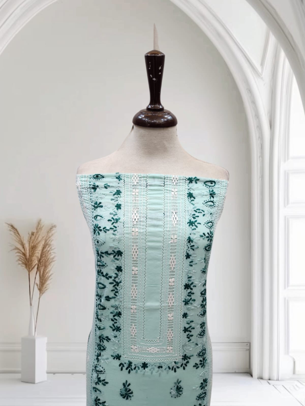 Tarkashi lawn hand embroidered shirt