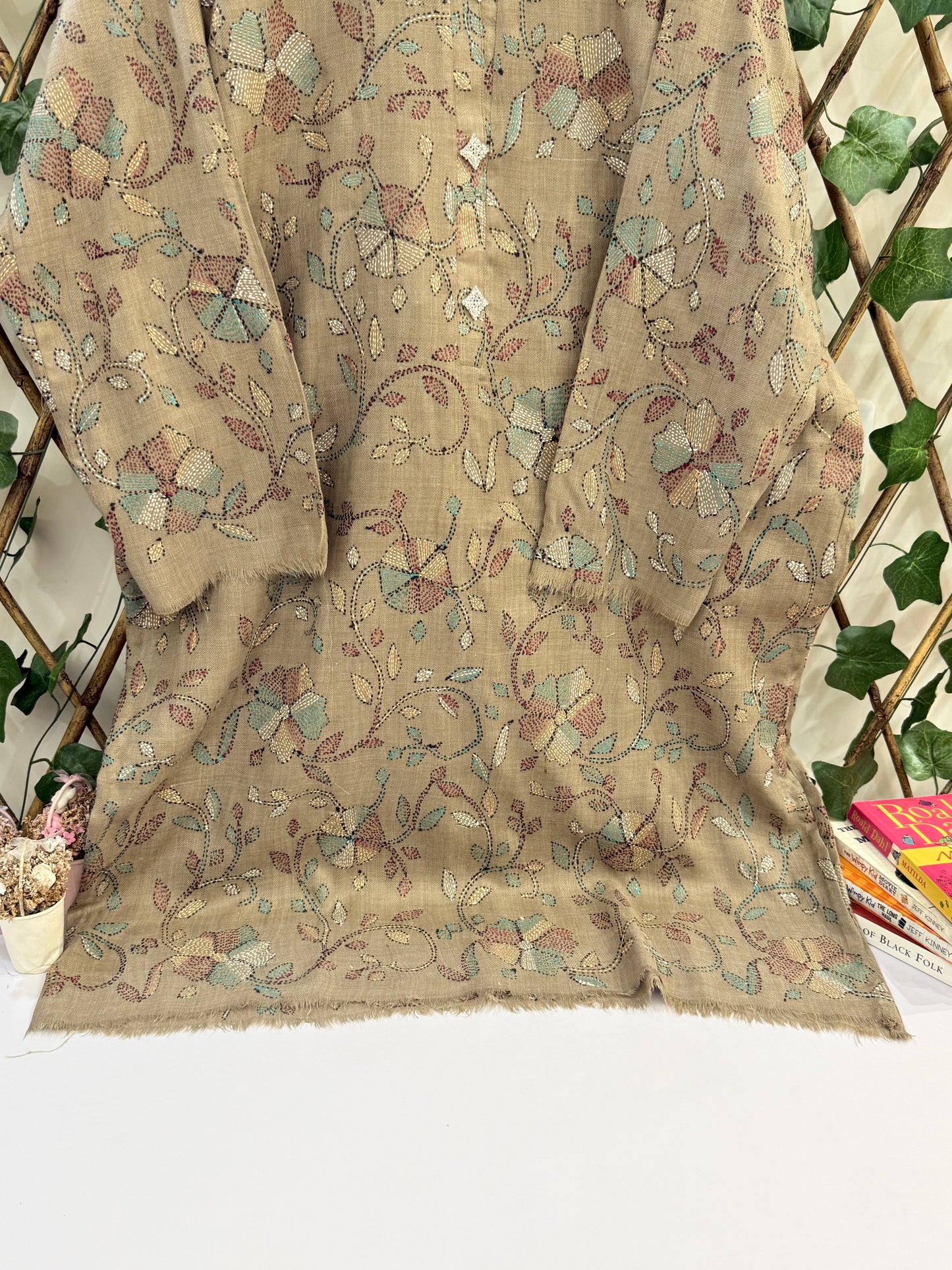 Pashmina kantha kurta size X-Large