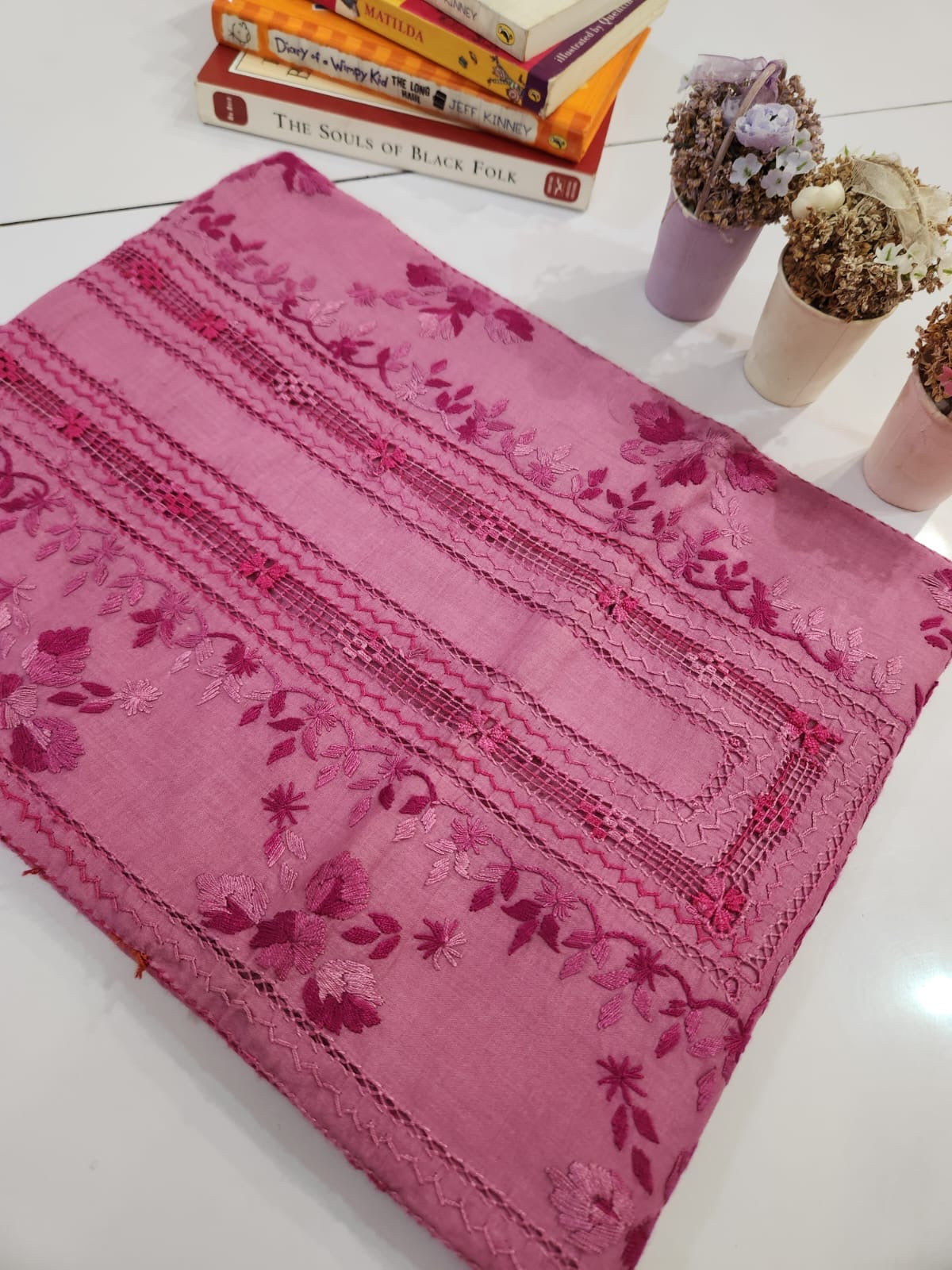 Tarkashi lawn hand embroidered shirt