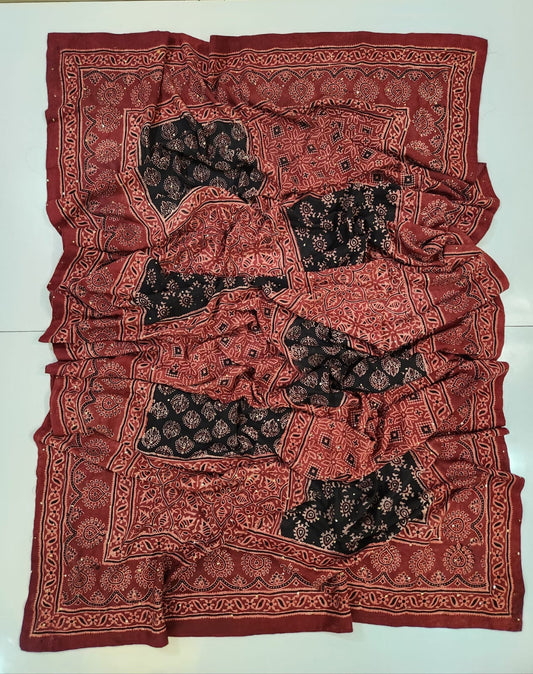 Lawn Natural dyed Shawl with Mukesh Studs