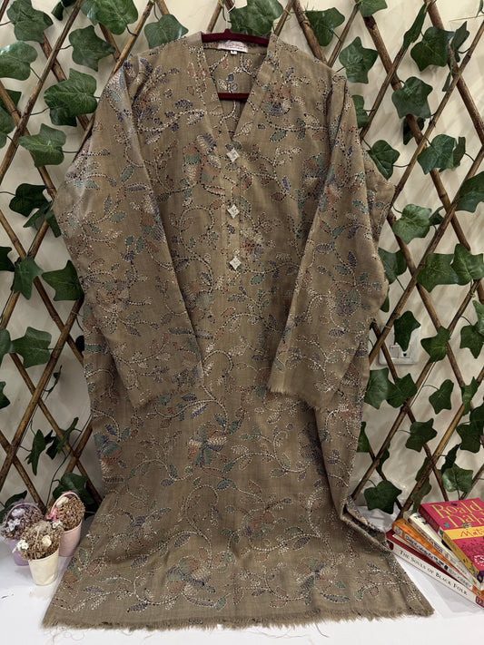 Pashmina kantha kurta size Large
