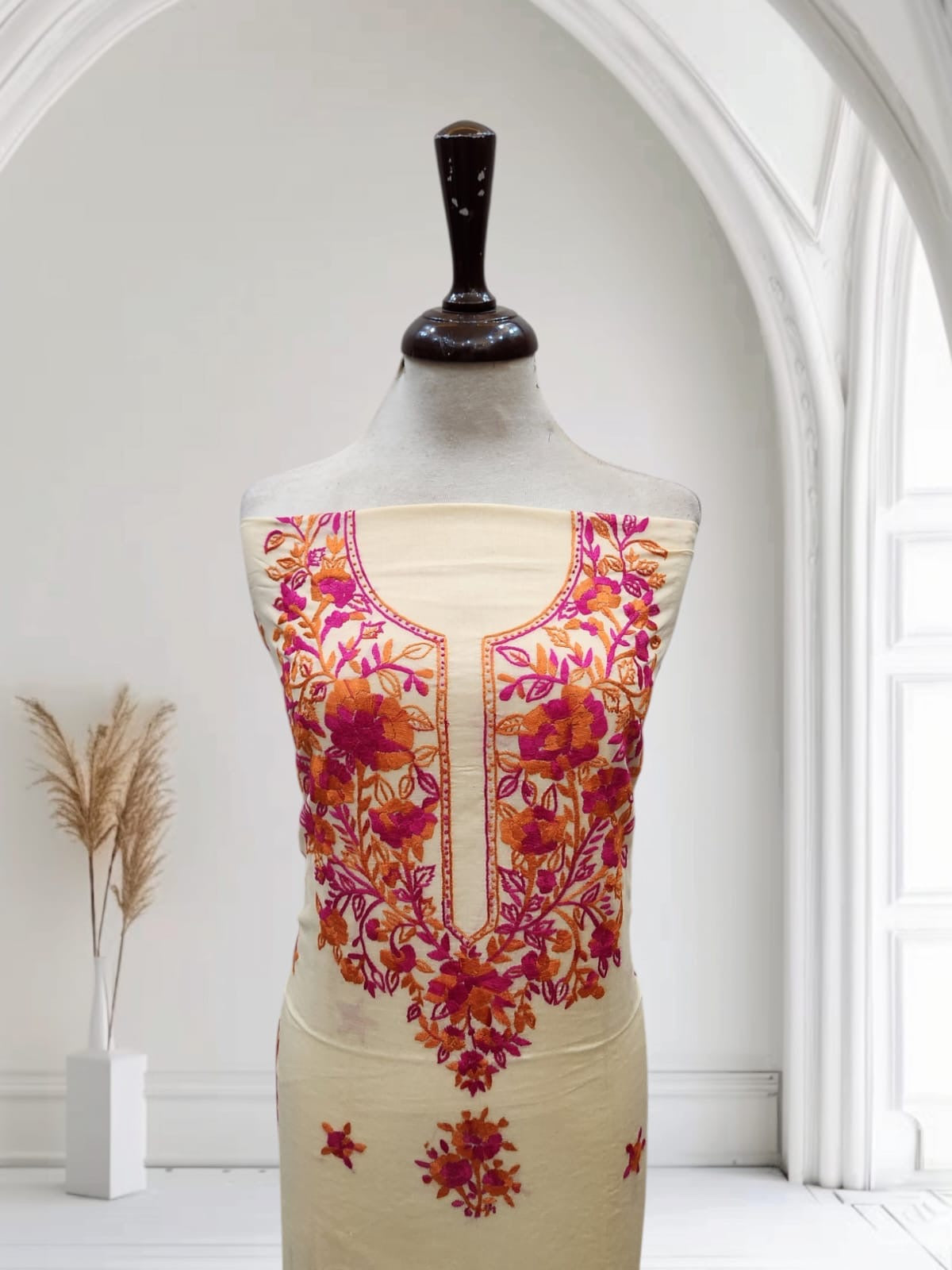 Lawn hand embroidered shirt