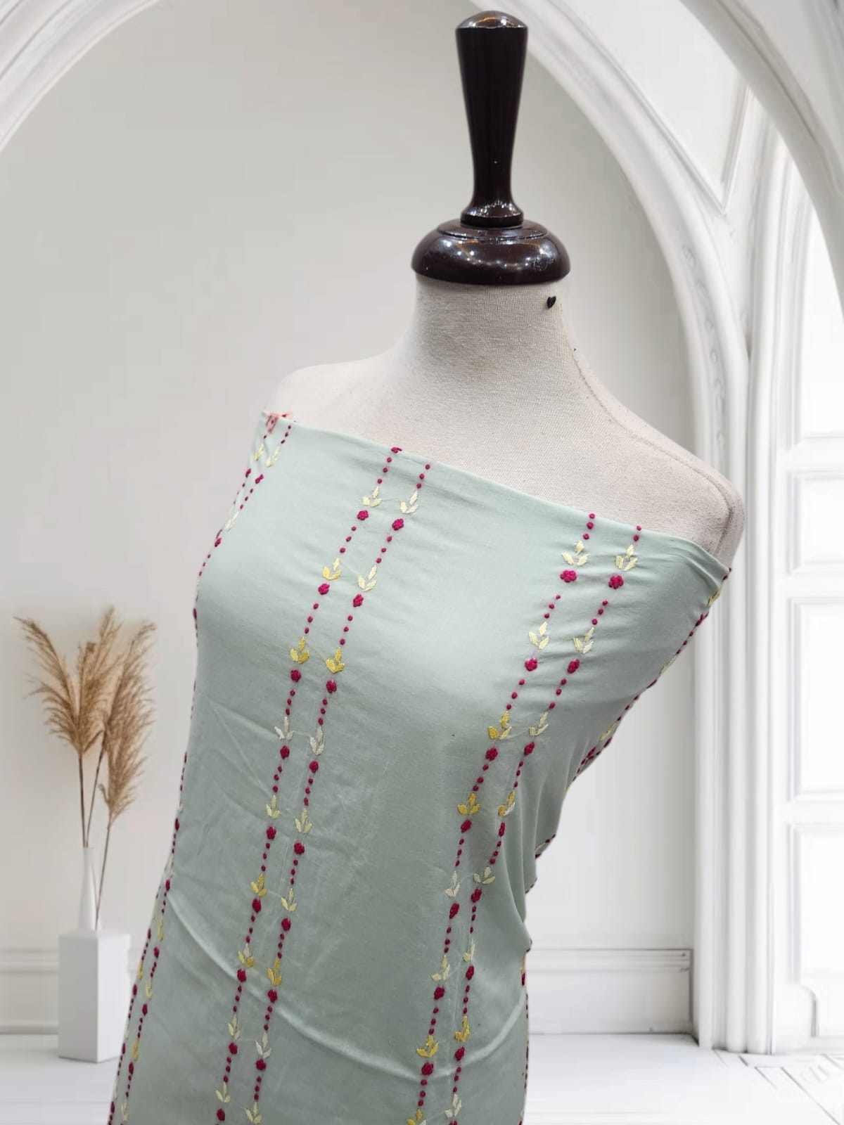 Pastel mint green Phool Bahar lawn shirt