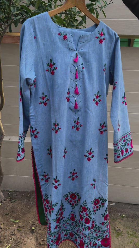Large Size Stitched Khaddar 2pc