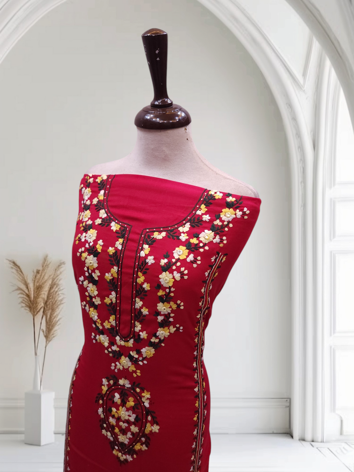 Maroon Marina Tarkashi shirt & trouser
